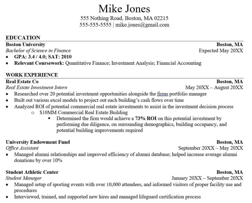 3 Tricks To Hack Your Investment Banking Resume With No Experience